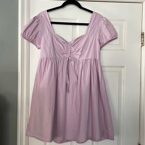 Lavender Babydoll Mini Dress
